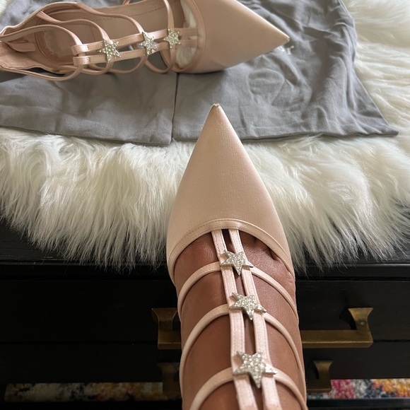 DIOR Satin Star Rhinestone Heels Pumps Pink - Christian Dior - Picture 10 of 11